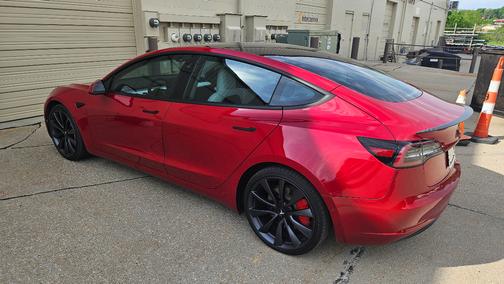 Red 2020 Tesla Model 3 Performance