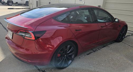 Red 2020 Tesla Model 3 Performance