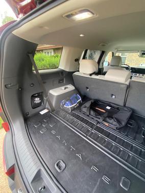 Red 2026 Hyundai SANTA FE HEV SEL FWD