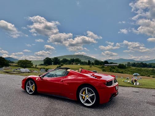 Red 2014 Ferrari 458 Spider Base