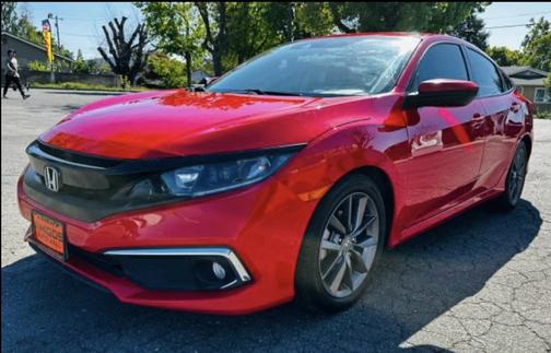 Red 2019 Honda Civic EX