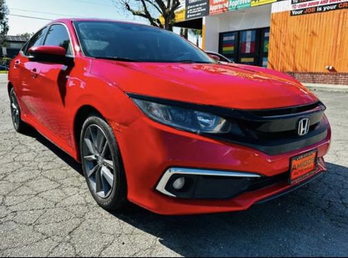Red 2019 Honda Civic EX