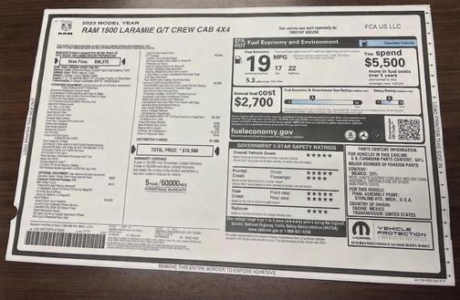 Black 2023 RAM 1500 Laramie
