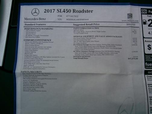 2017 Mercedes-Benz SL 450 Base