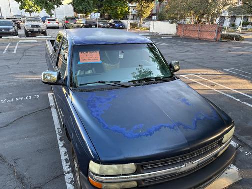 Blue 2002 Chevrolet Silverado 1500 LS Extended Cab