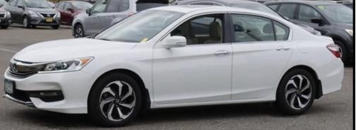 White 2017 Honda Accord EX-L