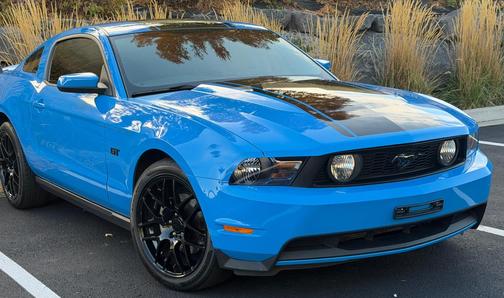 Blue 2010 Ford Mustang GT Premium