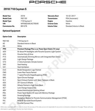 2018 Porsche 718 Cayman 718 Cayman S