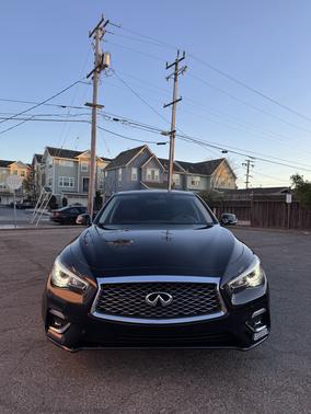 Black 2021 INFINITI Q50 3.0t LUXE