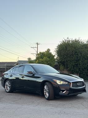 Black 2021 INFINITI Q50 3.0t LUXE