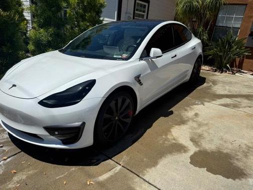 White 2020 Tesla Model 3 Performance