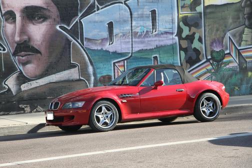 Red 2001 BMW M Roadster