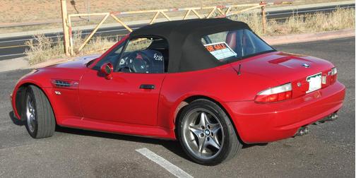 Red 2001 BMW M Roadster