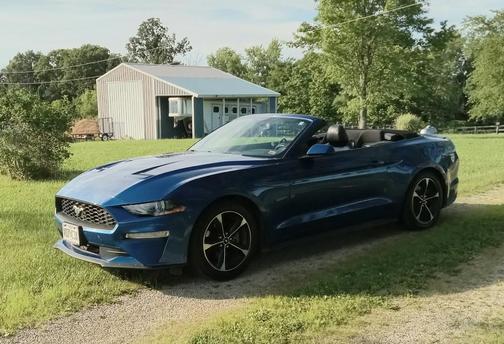 Blue 2018 Ford Mustang EcoBoost