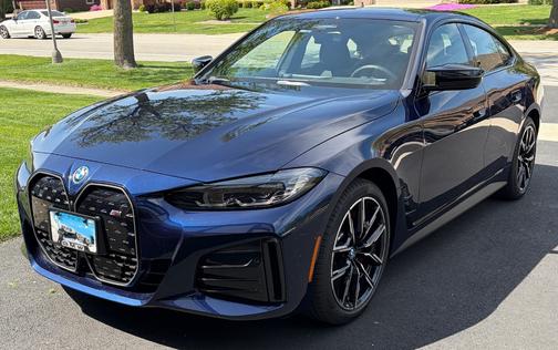 Blue 2024 BMW i4 Gran Coupe M50