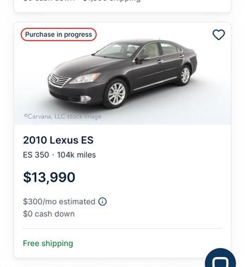 White 2010 Lexus ES 350 Base