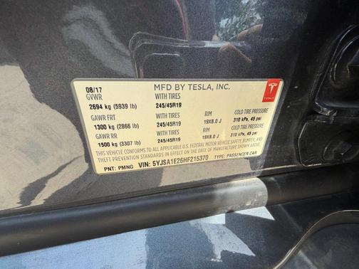 Gray 2017 Tesla Model S 100D