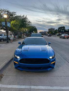 Blue 2020 Ford Mustang EcoBoost