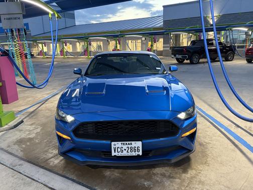 Blue 2020 Ford Mustang EcoBoost
