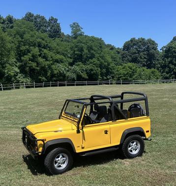 Yellow 1995 Land Rover Defender 90