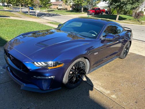 Blue 2018 Ford Mustang GT Premium