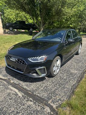 Black 2021 Audi A4 45 S line Premium Plus