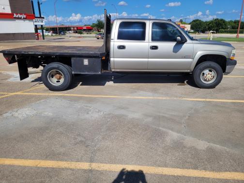 Gray 2002 Chevrolet Silverado 3500 LS Crew Cab