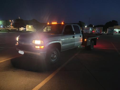 Gray 2002 Chevrolet Silverado 3500 LS Crew Cab