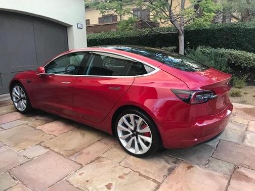 Red 2018 Tesla Model 3 Performance