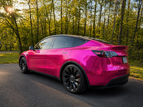 Pink 2020 Tesla Model Y Performance