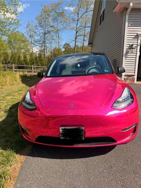 Pink 2020 Tesla Model Y Performance