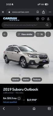 Gray 2019 Subaru Outback 3.6R Limited