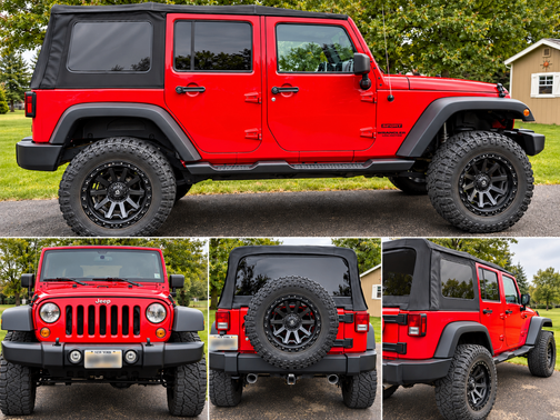 Red 2016 Jeep Wrangler Unlimited Sport