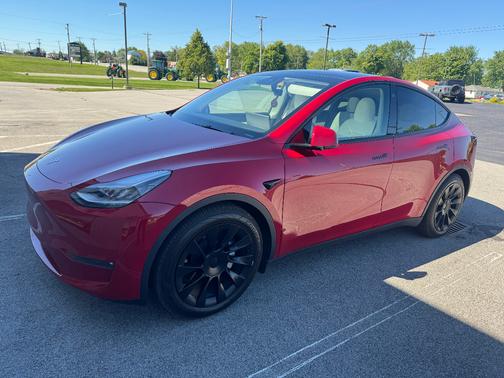 Red 2021 Tesla Model Y Long Range