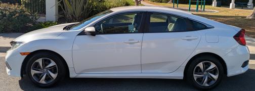 White 2019 Honda Civic LX