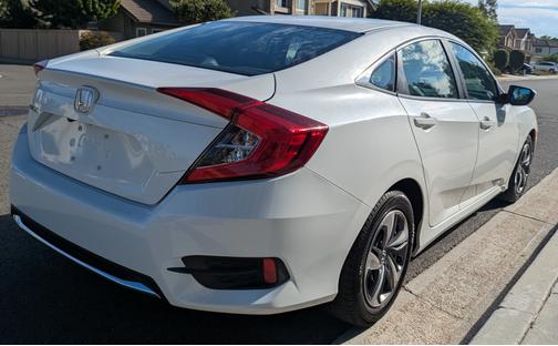 White 2019 Honda Civic LX