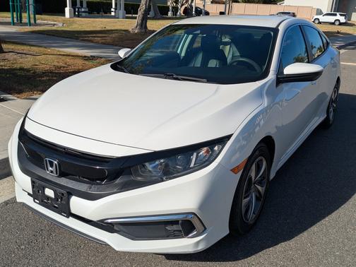 White 2019 Honda Civic LX