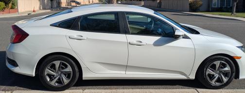 White 2019 Honda Civic LX