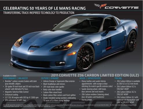 Blue 2011 Chevrolet Corvette Z06