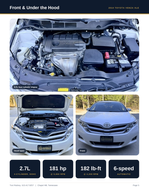 White 2014 Toyota Venza XLE