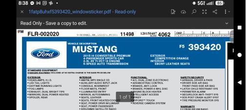 2015 Ford Mustang EcoBoost Premium