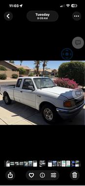 White 1993 Ford Ranger XL SuperCab