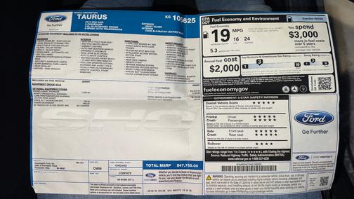 2019 Ford Taurus SHO