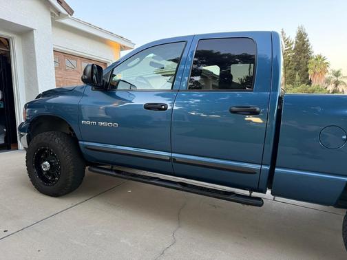 Blue 2005 Dodge Ram 3500 Laramie Quad Cab