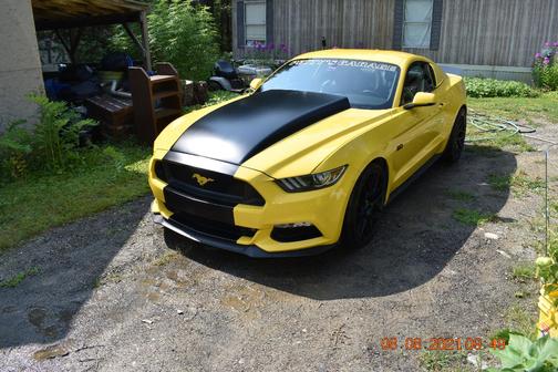 Yellow 2015 Ford Mustang GT Premium