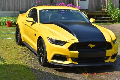 Yellow 2015 Ford Mustang GT Premium