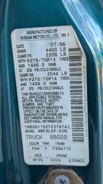 1996 Nissan Pickup Truck Base