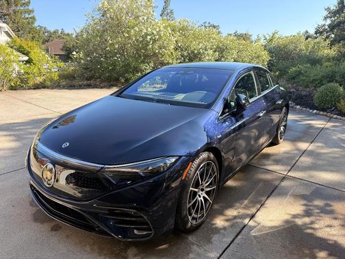 Blue 2025 Mercedes-Benz EQS 450 4MATIC