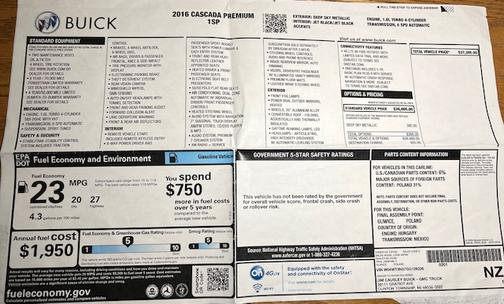 2016 Buick Cascada Premium