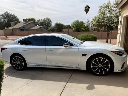 White 2023 Lexus LS 500h Base